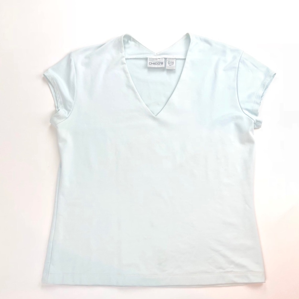 Chico’s Women’s Light Green Tee Shirt 1